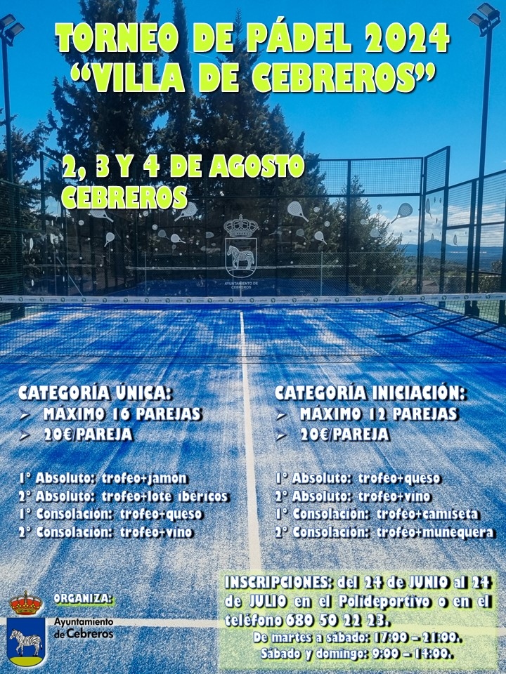 TORNEO DE PÁDEL VERANO 2024