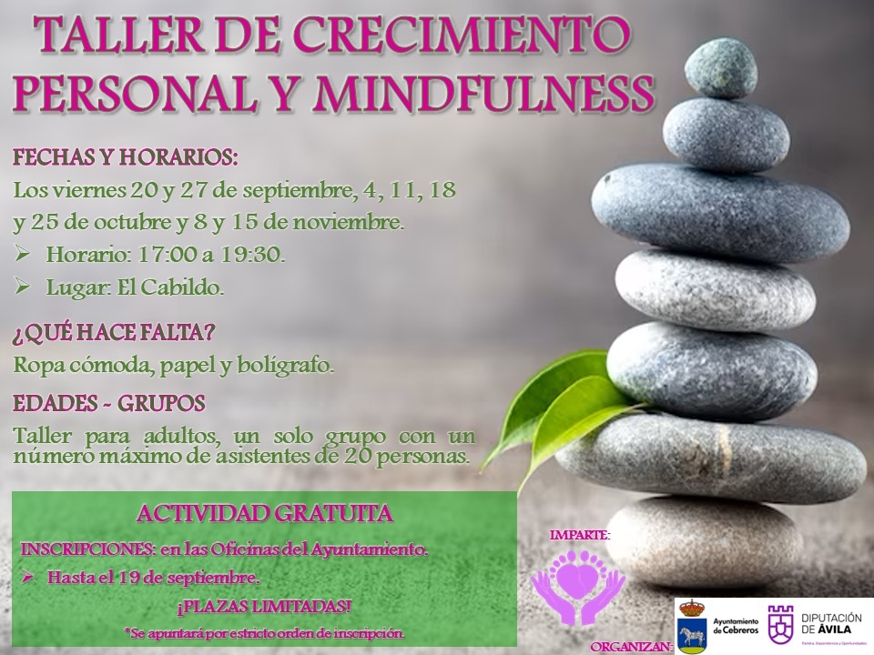 TALLER DE CRECIMIENTO PERSONAL Y MINDFULNESS